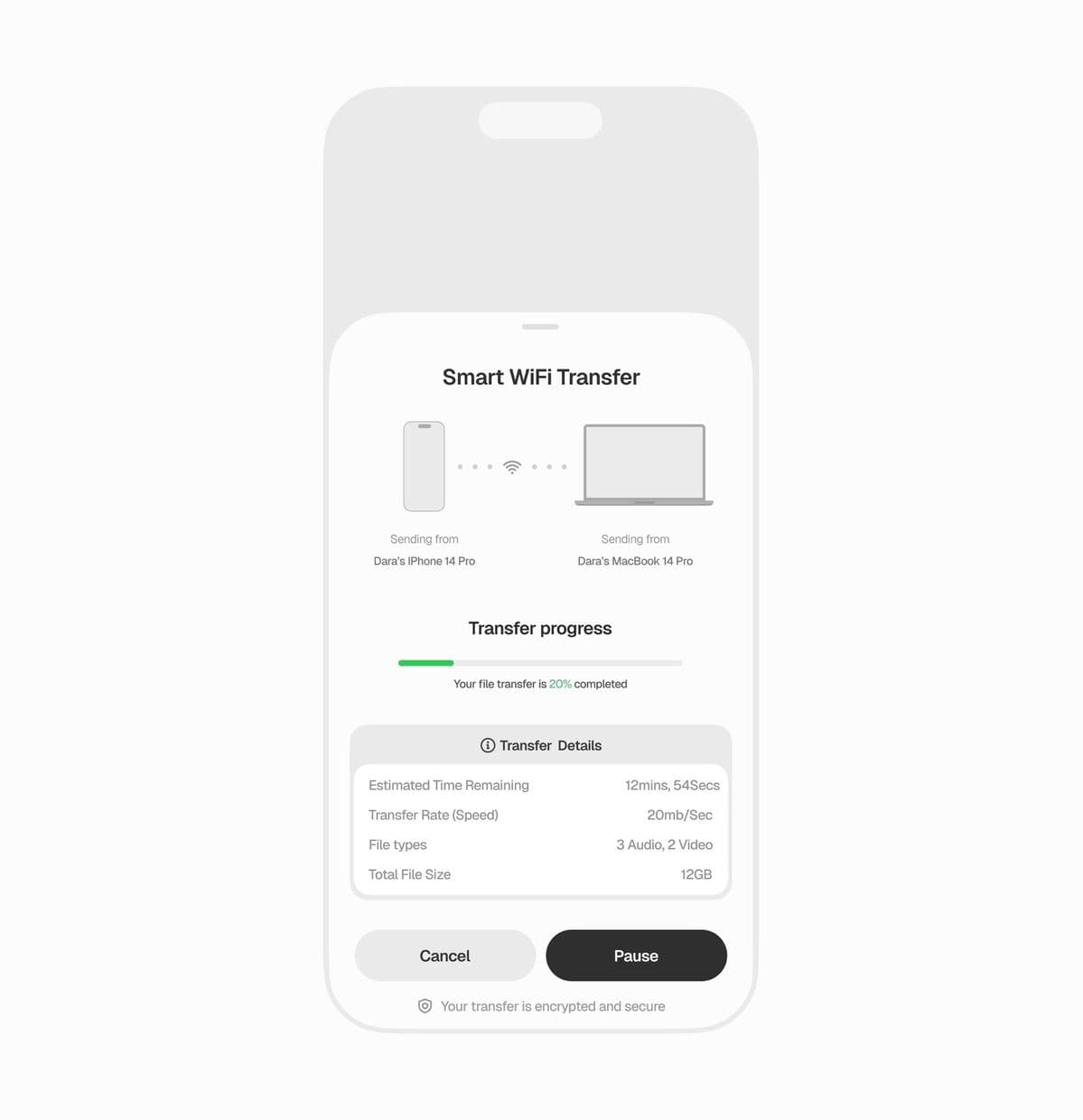 Smart WiFi transfer